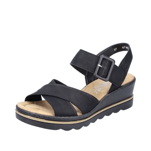 Rieker sandale schwarz - rieker,