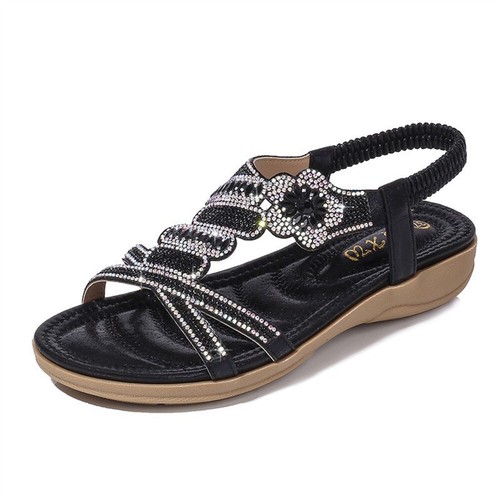 Damen sandalen absatz blumen - sandalen,